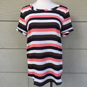 NWOT Ann Taylor Gorgeous Colored Stripe Top